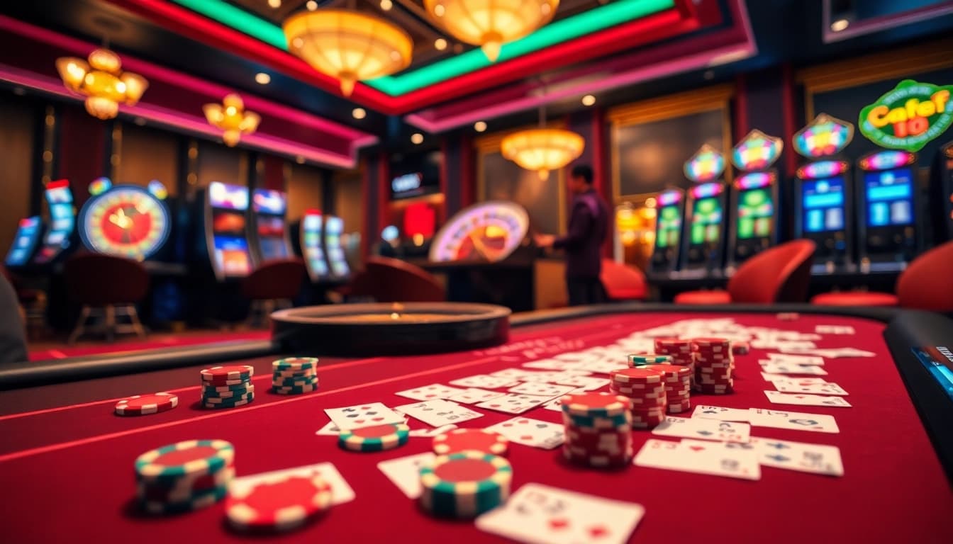 Experience thrilling moments with link 12bet at a luxury casino table filled with excitement.