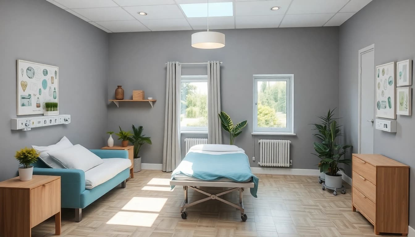 Professionelle Pflegekraft bei pflegedienst hameln assistiert einem älteren Herrn mit einem Lächeln.