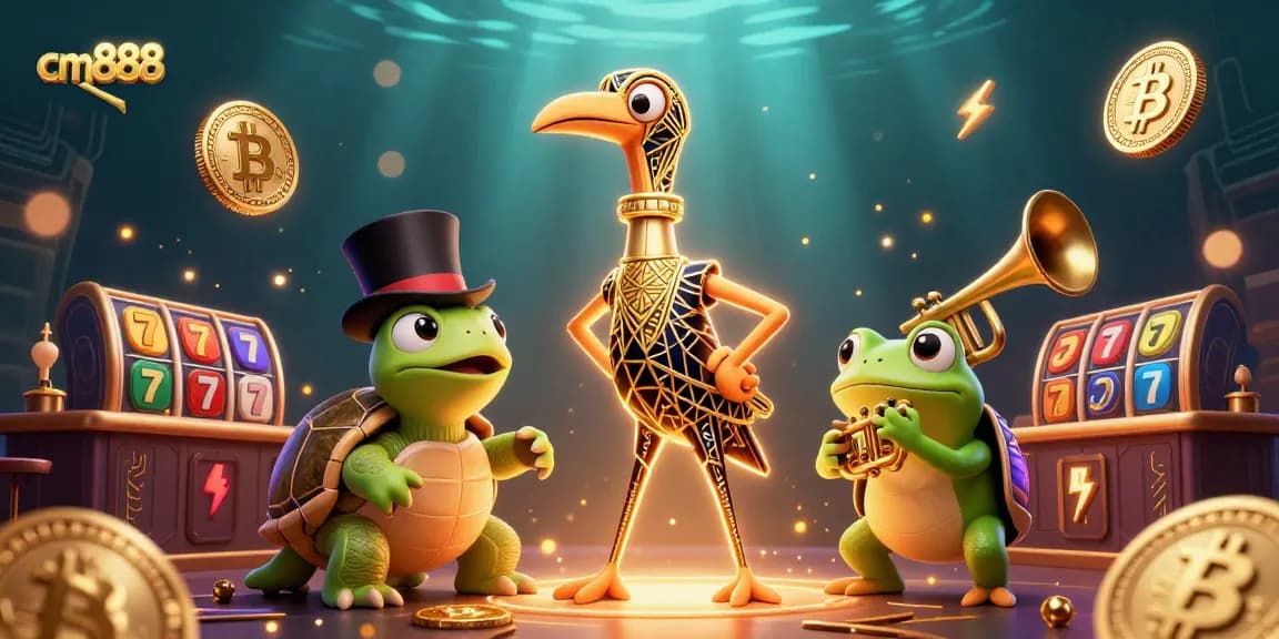 Engage with cm888 experience featuring vibrant casino scene and slot elements.