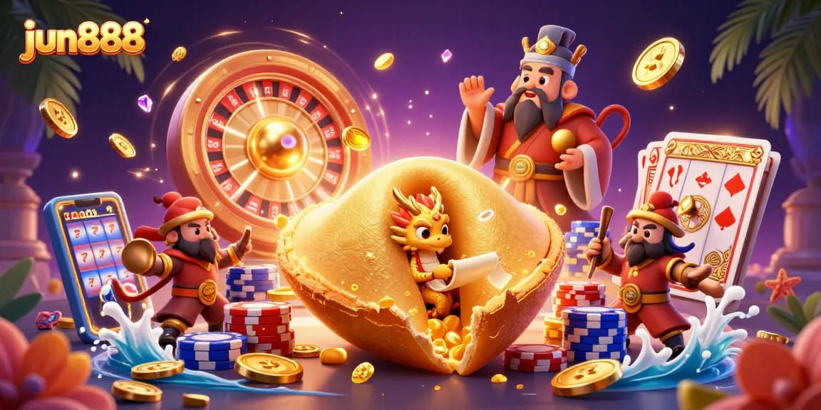 Experience exciting games at jun888 with vibrant casino elements and dynamic characters.
