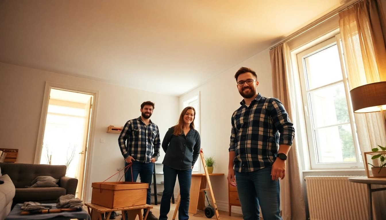 Räumung Wien: Professionelles Team bei der Arbeitsweise während einer Wohnungsräumung in Wien.