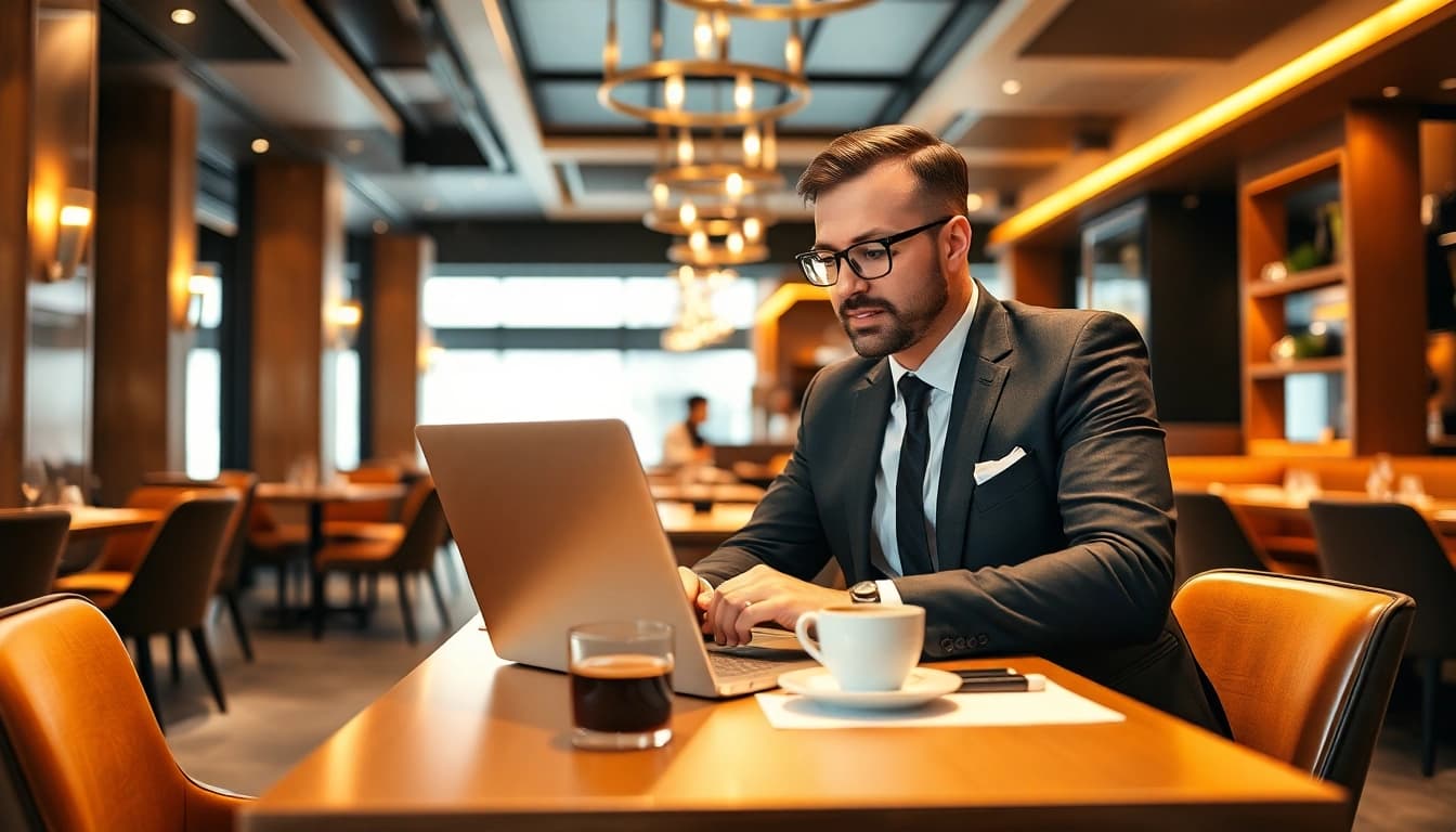Headhunter Gastronomie im eleganten Restaurant-Setting, professionell und einladend.