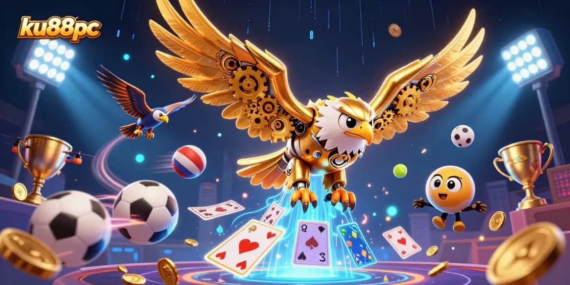 Experience the thrill of betting with ku88pc in this vibrant 3D casino scene filled with action.