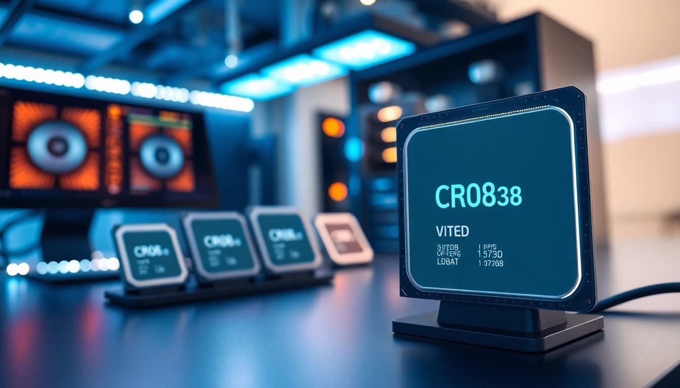 Vergleichen Sie Prozessoren in einem technischen Arbeitsumfeld mit modernen CPUs hervorgehoben.