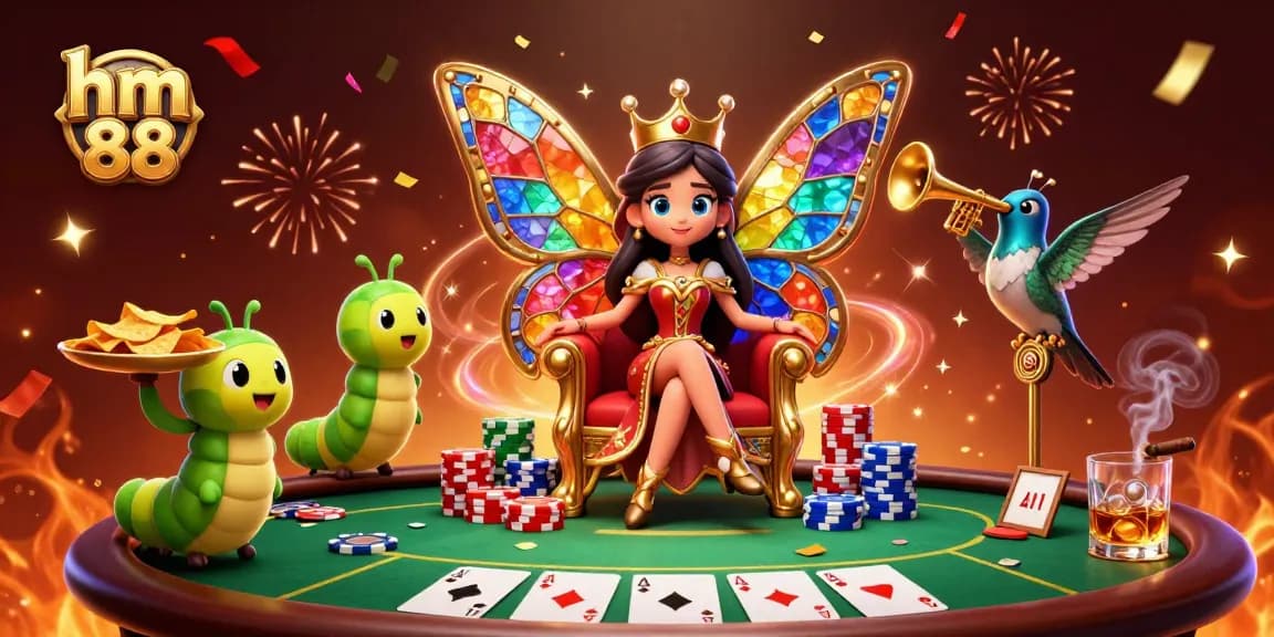 Engage in winning strategies with hm 88 at a dynamic poker scene showcasing vibrant casino visuals.