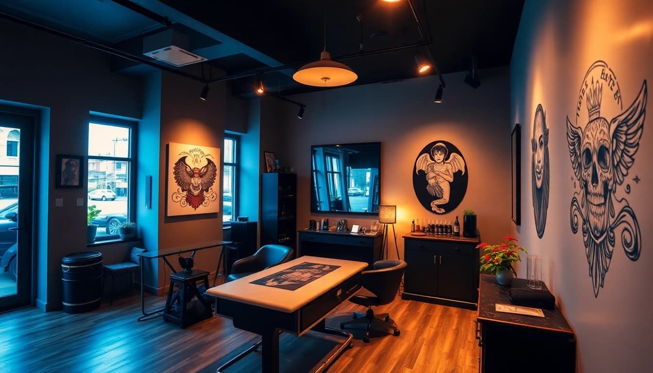 Professionelles Tattoo im Tattoo Studio München zeigt knackige Designs in einem eleganten Setting.