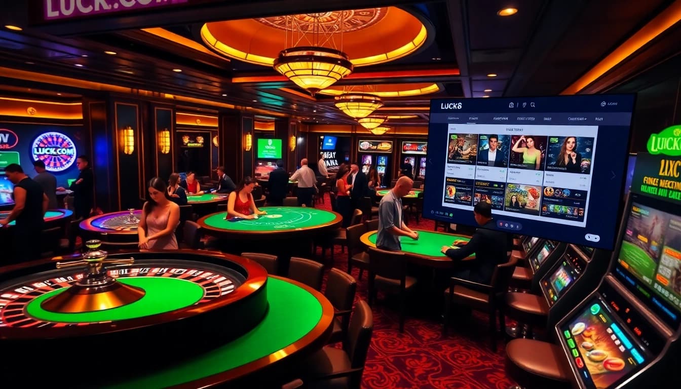 Experience thrilling games at LUCK8.COM with vibrant casino tables and engaging players.
