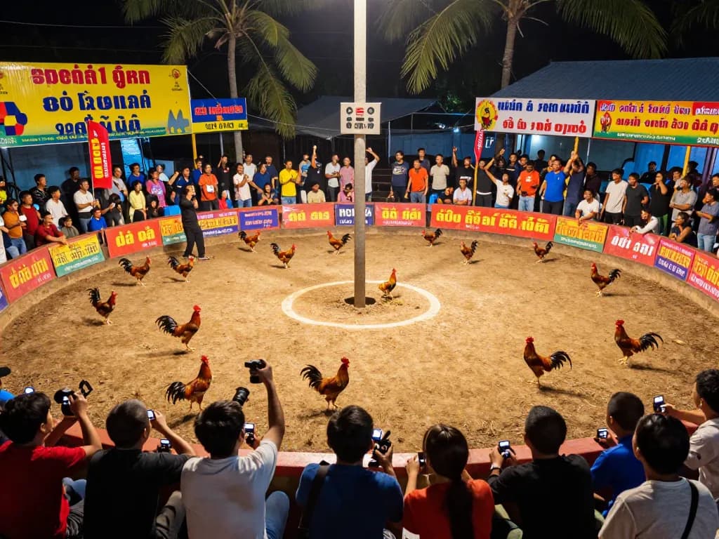 Experience the thrill of đá gà 789win with vibrant roosters in action surrounded by enthusiastic fans