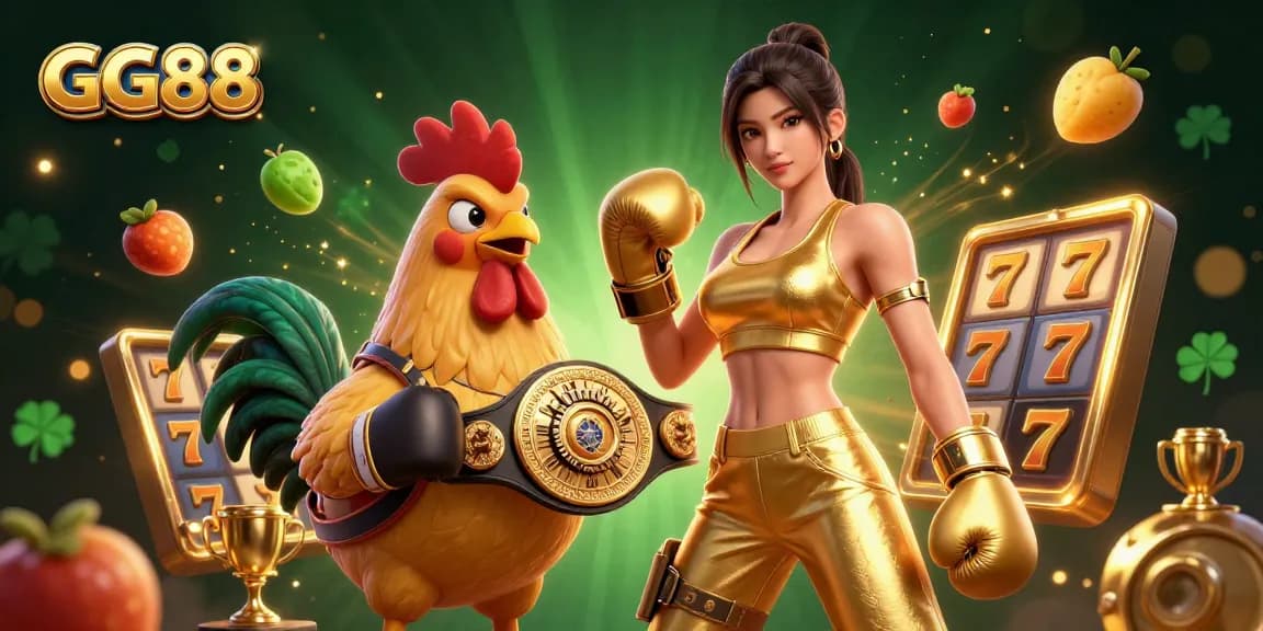 Experience thrilling gameplay at GG88 with dynamic slot reels and a championship vibe.