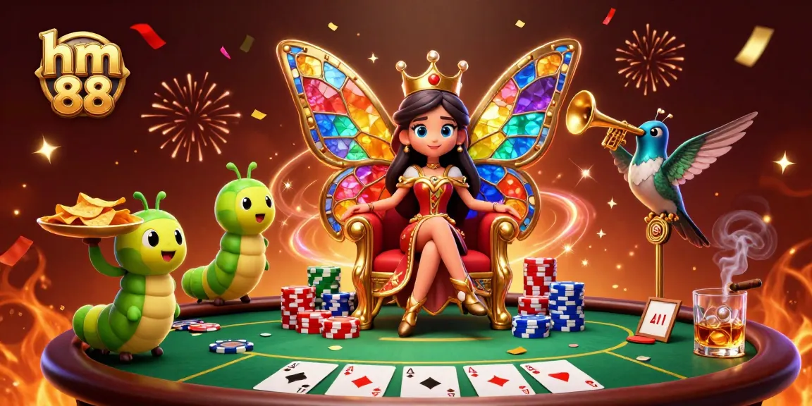 Engage in winning strategies with hm 88 at a dynamic poker scene showcasing vibrant casino visuals.