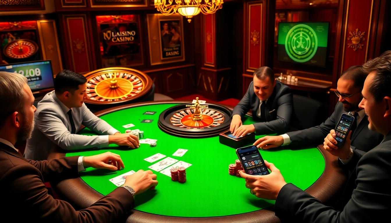 Trải nghiệm cảm giác chiến thắng tại https://luck8.net với một không gian casino sang trọng có bàn poker và bánh xe roulette.