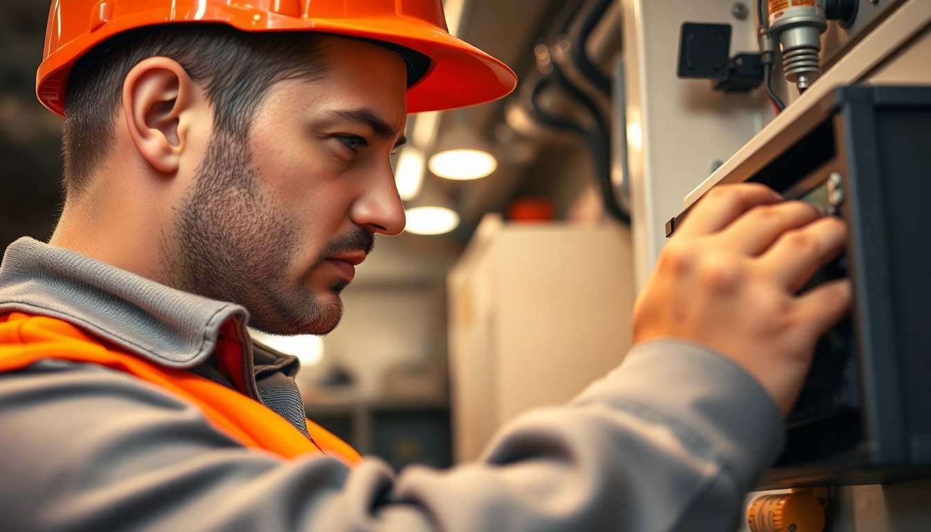 Inspecting electrical device for DGUV V3 Prüfung compliance with safety standards in a professional setting.