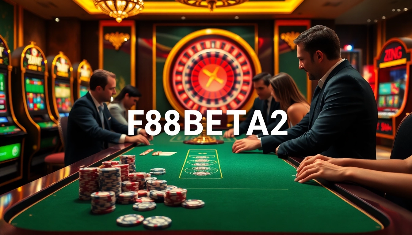 Experience the excitement of F8BETA2 in a luxurious online casino scene featuring engaging gameplay and vibrant visuals.