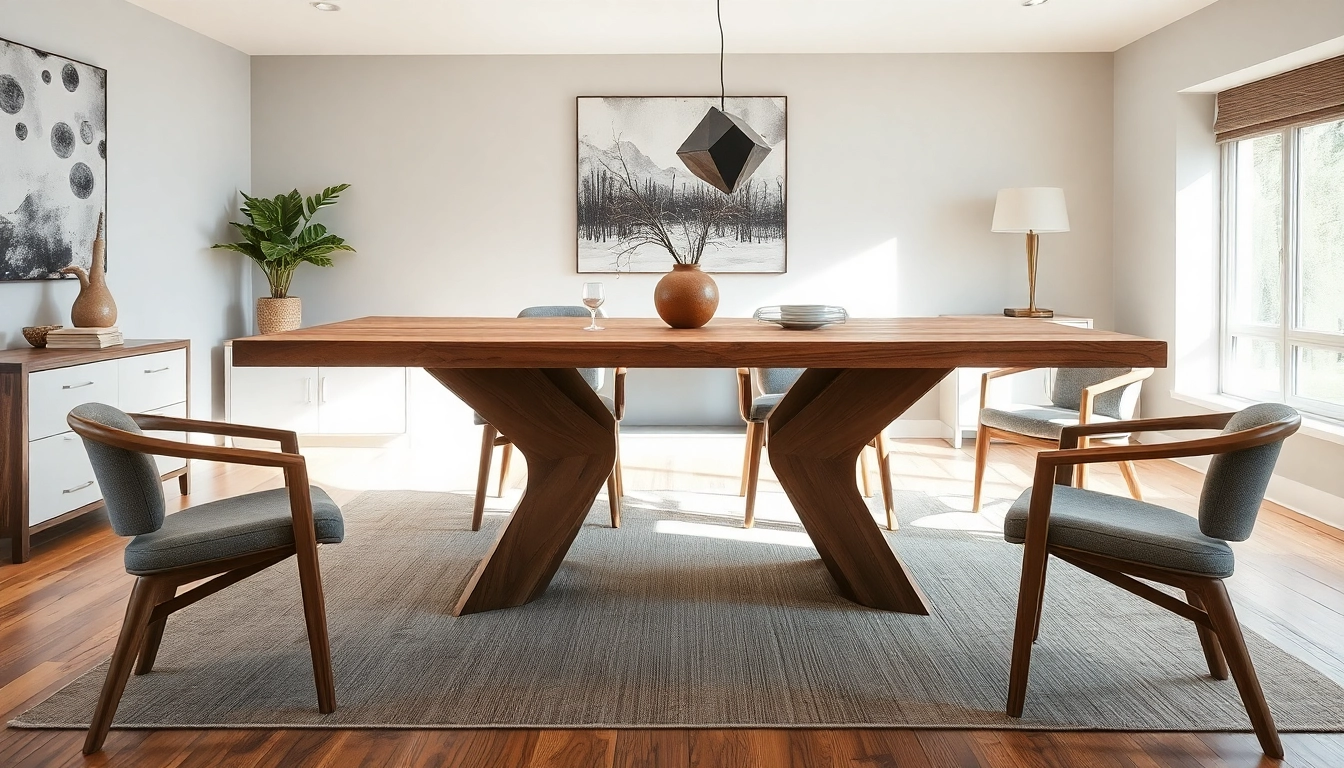 Massiver Eiche Esstisch mit Baumkante, perfekt für stilvolle Esszimmer-Einrichtungen, entworfen für Eleganz und Langlebigkeit.