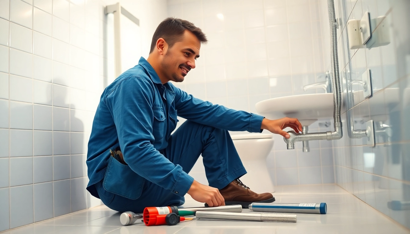 Sanitär Notdienst Fachmann bei der Rohrreparatur – professionelle Hilfe sofort anfordern.