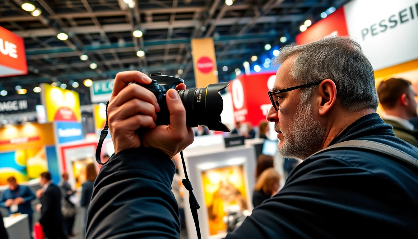 Messefotograf München beim Festhalten lebendiger Momente auf einer Messe.