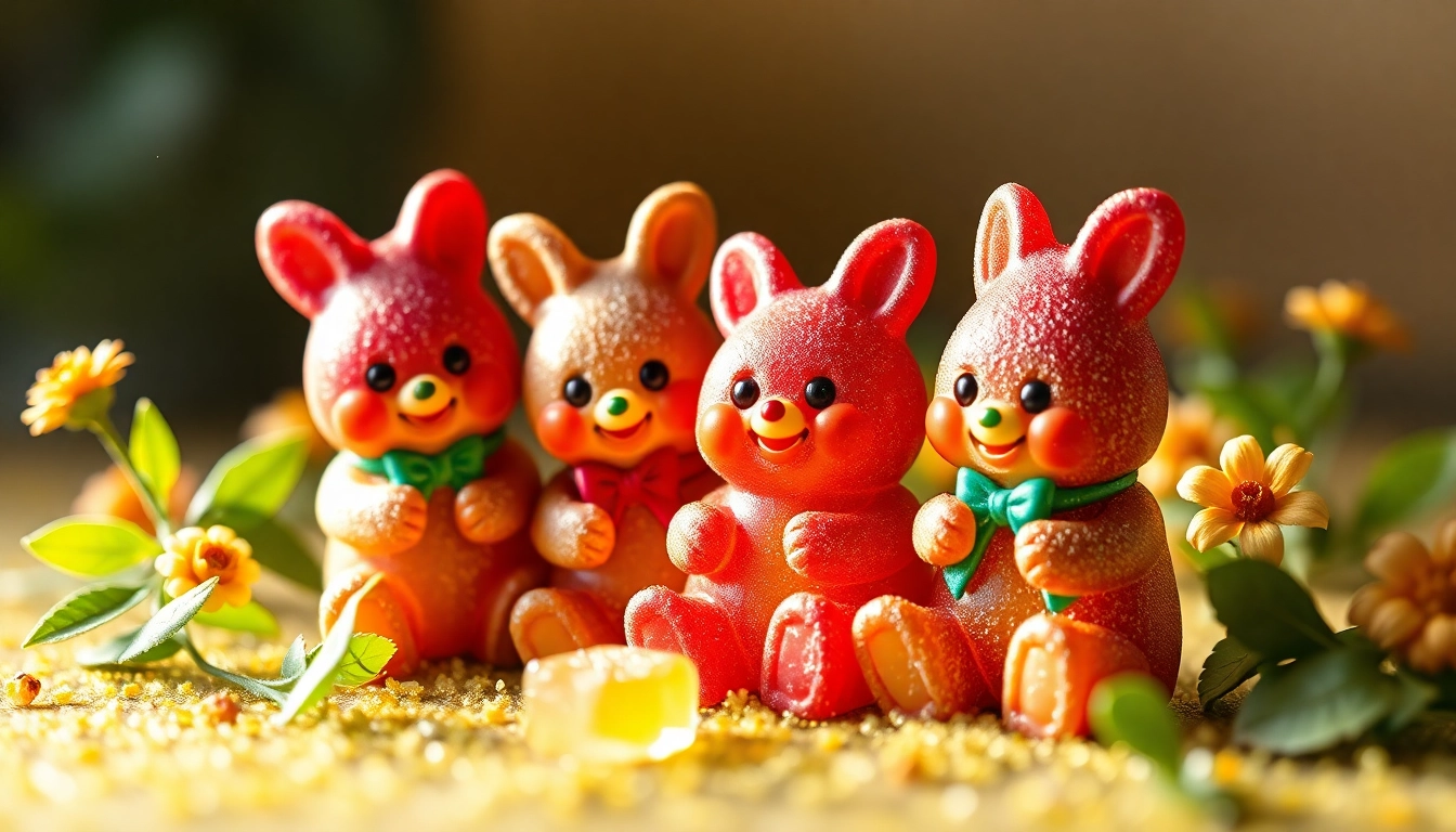 Genießen Sie THC Gummies in verschiedenen Geschmacksrichtungen von bunten, köstlichen Gummibärchen.