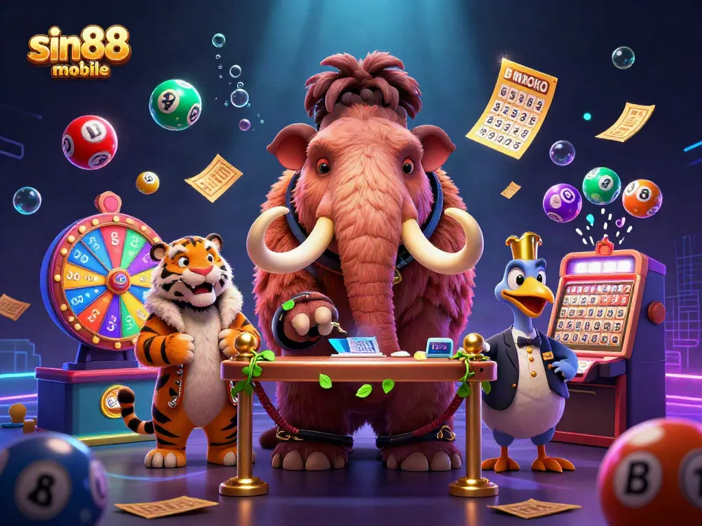 Experience thrilling gaming excitement with sin88-mobile and vibrant casino elements all around.