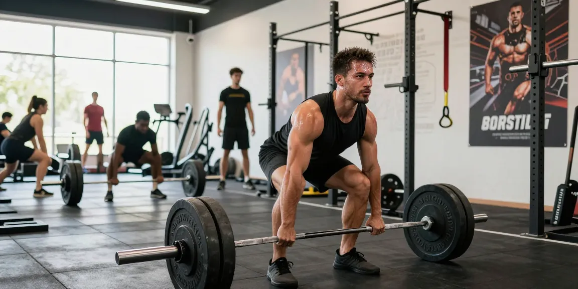 Powerful weightlifting moment in the Steroidshop fitness environment, showcasing dedication to bodybuilding.