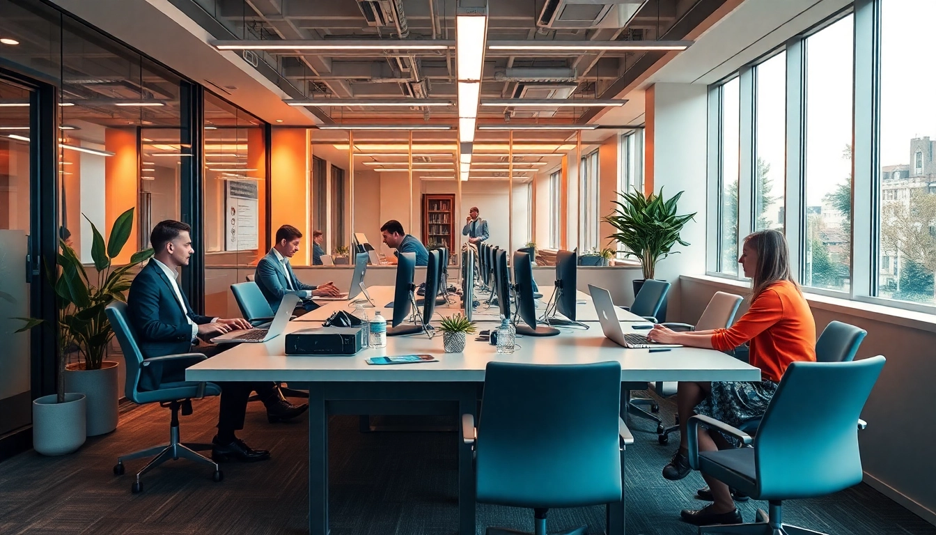 Unternehmensberatung in einem modernen Büro, wo Berater strategische Lösungen entwickeln.
