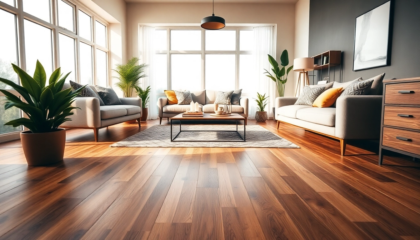 Installing high-quality flooring enhances room aesthetics with natural textures.
