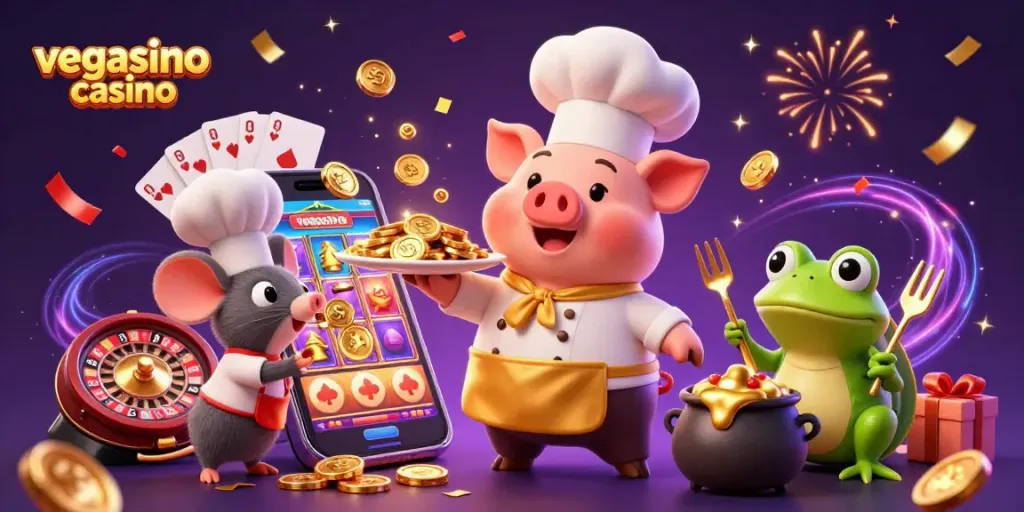 Experience thrilling gameplay at vegasino casino with vibrant characters and dynamic slots.
