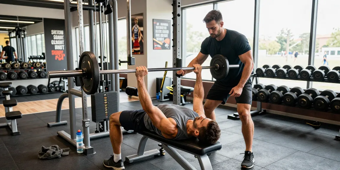 Muscularer Athlet hebt Gewichte im Anabolika Shop Deutschland Fitnessstudio während einer Trainingseinheit.