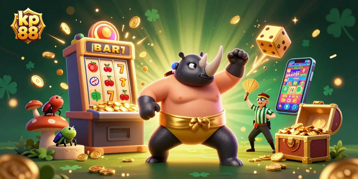 Win at kp 88 by engaging with the lively casino scene featuring beetle champions and jackpot slots.
