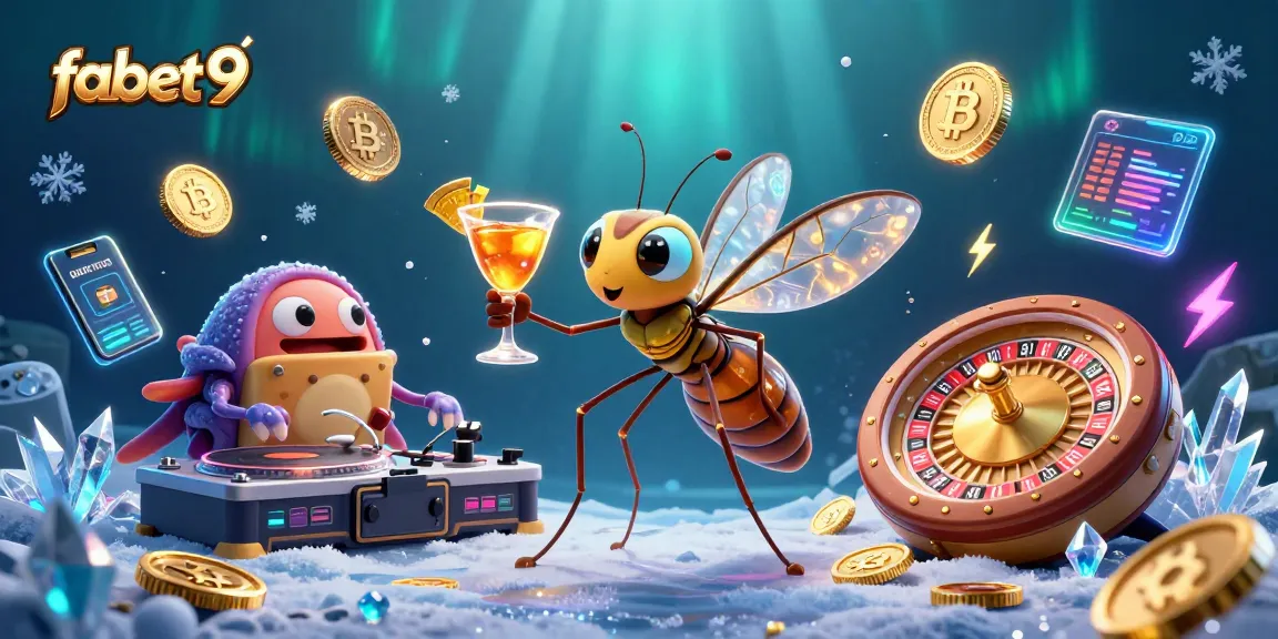 Experience the thrill of fabet9 with a mesmerizing casino scene featuring unique characters and vibrant elements.