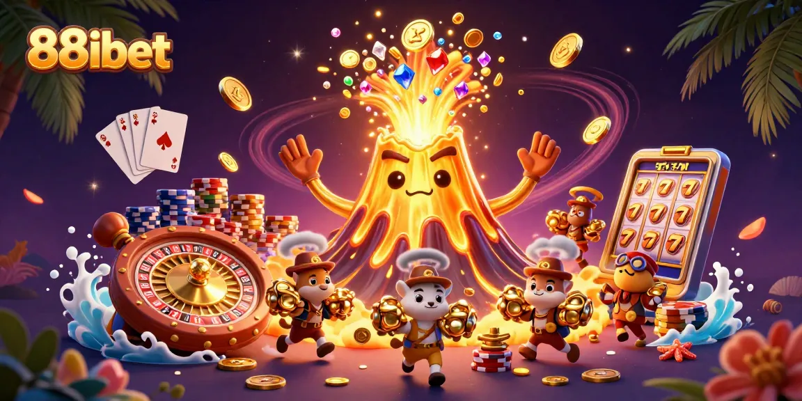Experience thrilling adventures at 88ibet with golden treasures bursting from the volcano!