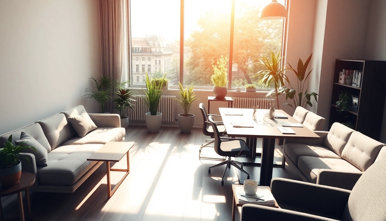 Headhunter Berlin arbeitet in modernem Büro mit eleganter Ausstattung und einladender Atmosphäre.