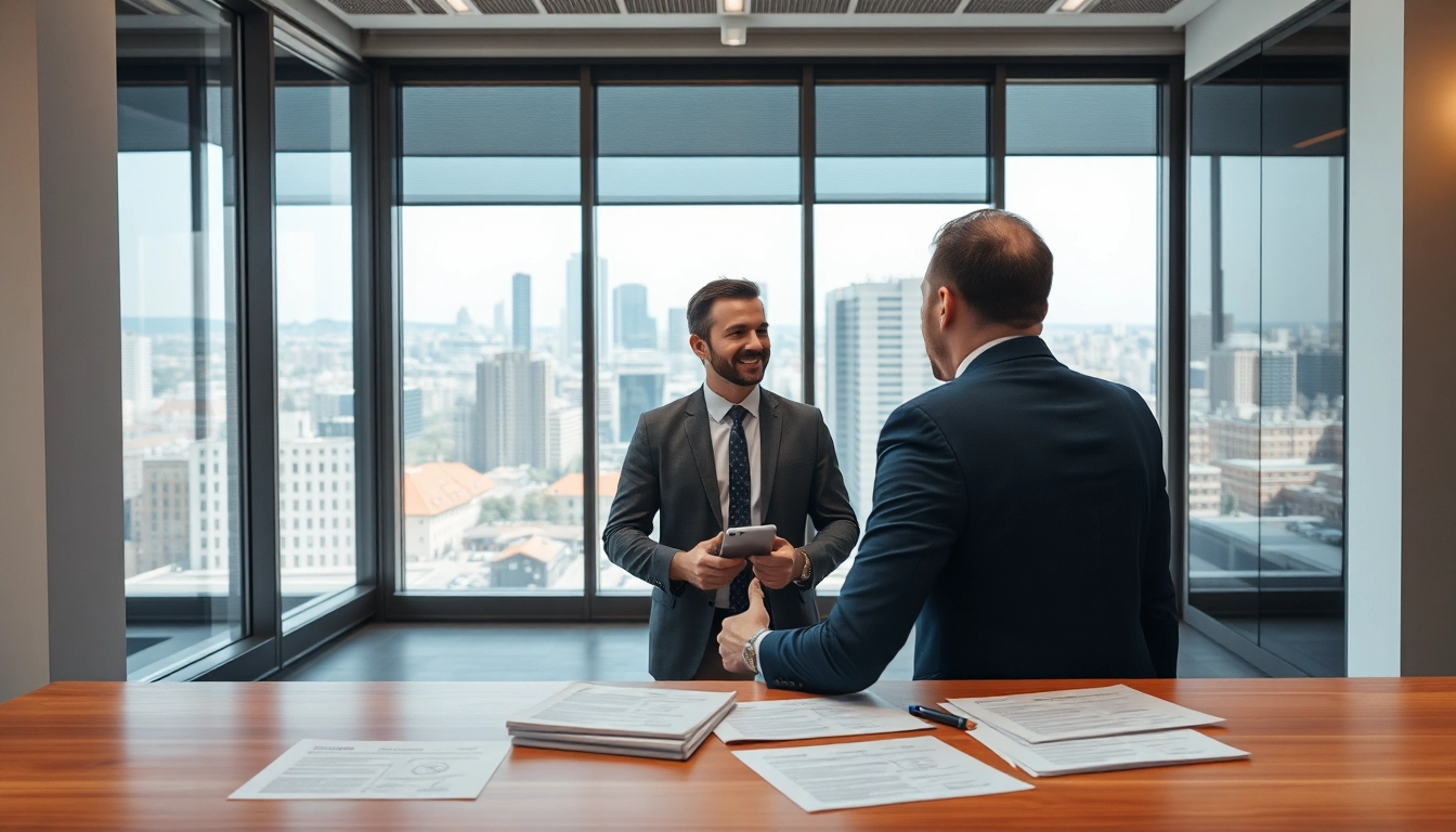 Professionelle Headhunter Agentur in modernem Büro während eines Vorstellungsgesprächs.