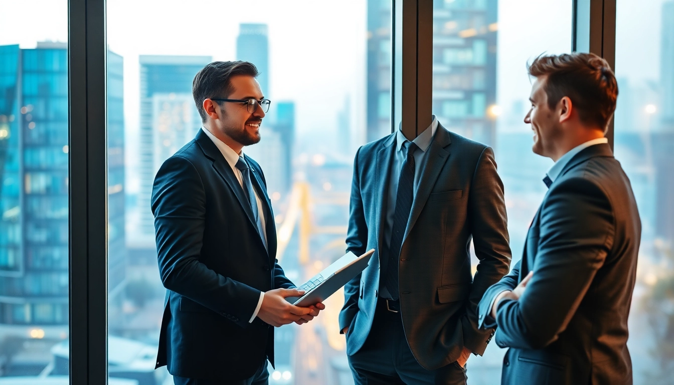 Headhunter IT berät einen Kandidaten in einem modernen Büro.