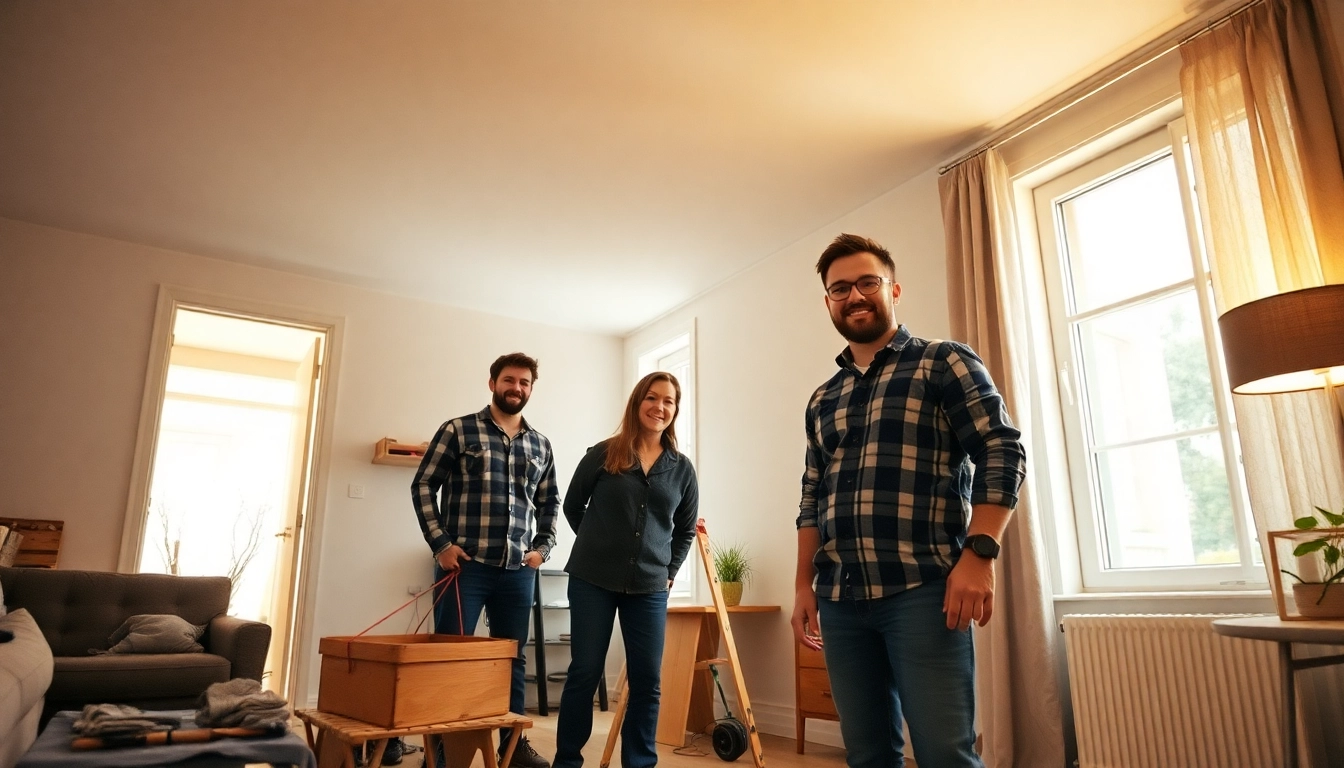 Räumung Wien: Professionelles Team bei der Arbeitsweise während einer Wohnungsräumung in Wien.