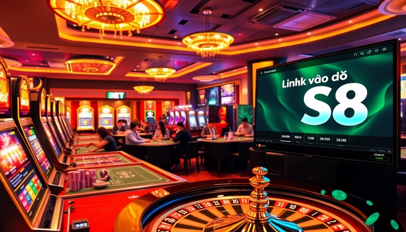 Experience excitement at S8 with vibrant gaming visuals showcasing the Link Vào S8.