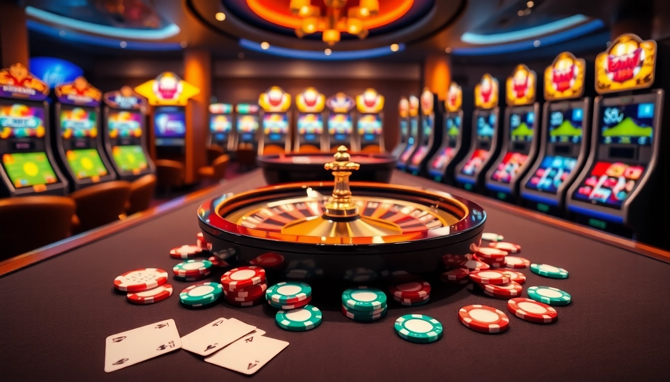 Experience the thrill of winning at 789club with luxurious casino tables and vibrant chips.