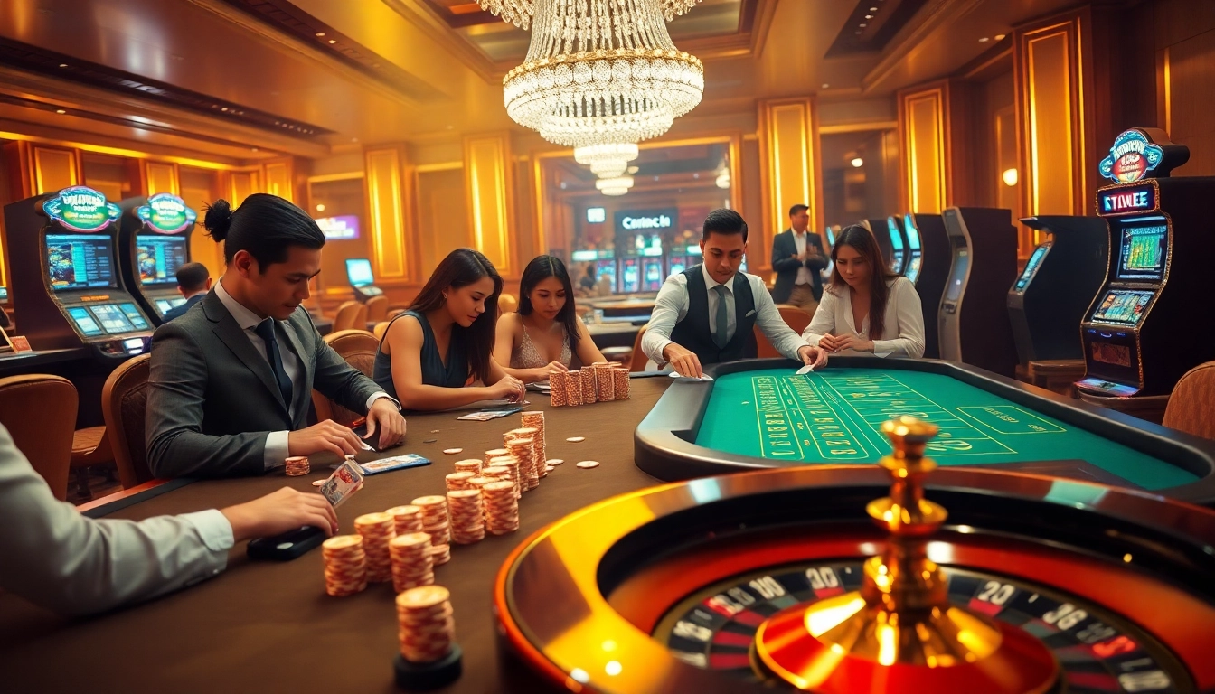 Experience thrilling action at https://gg88.black/ with expert dealers, poker chips, and roulette excitement.