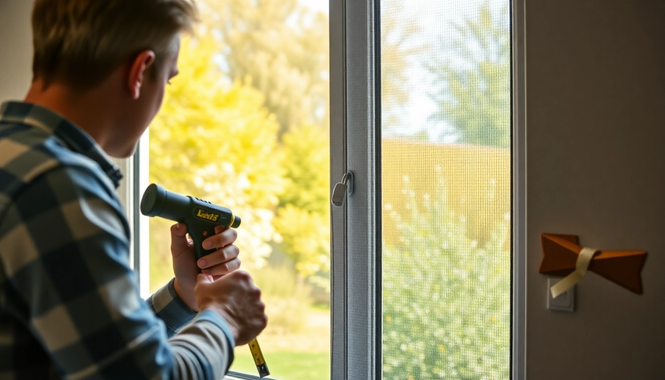 Die Installation von Fliegengittermaxx in einem freundlichen Wohnumfeld wird dargestellt.