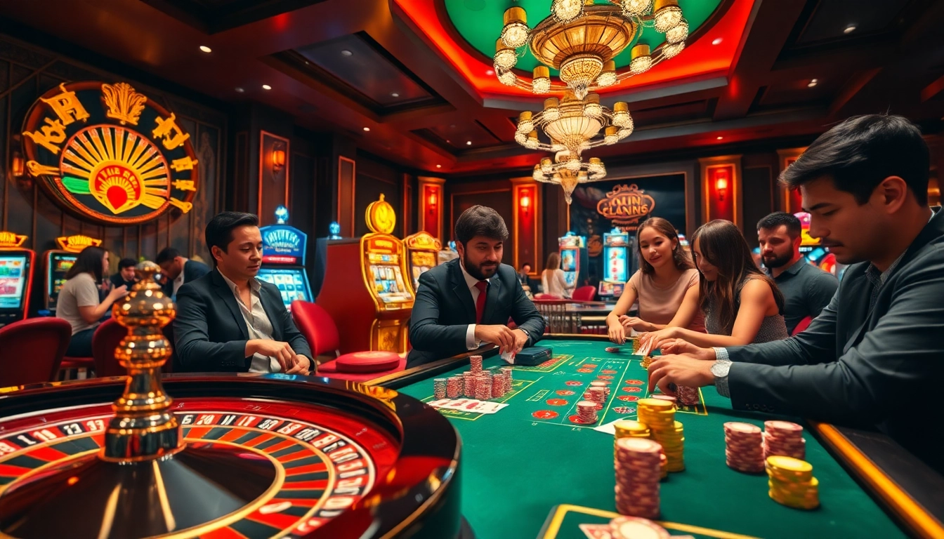 Engage in thrilling gambling experiences at 789club with exciting games and vibrant casino scenery.