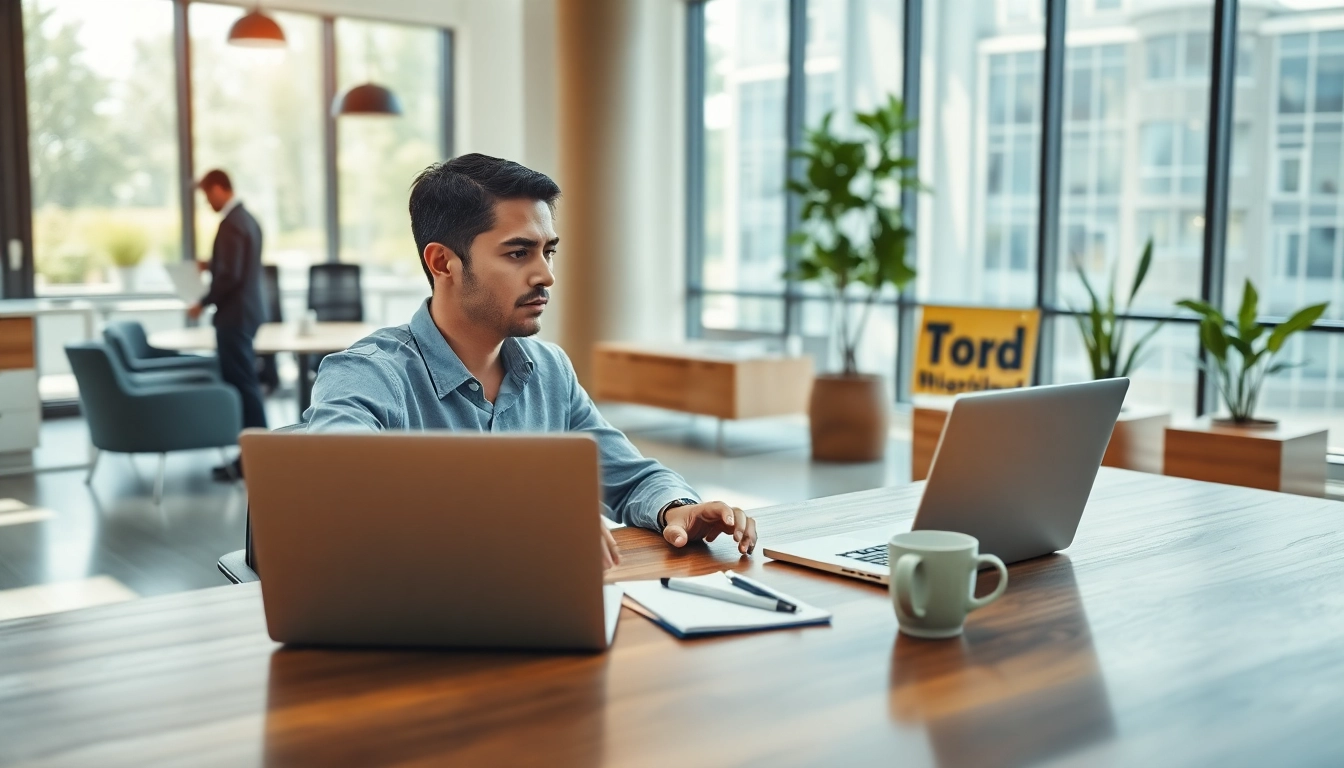 Headhunter Schweiz berät Kandidaten in einem modernen Büro über Karrieremöglichkeiten.