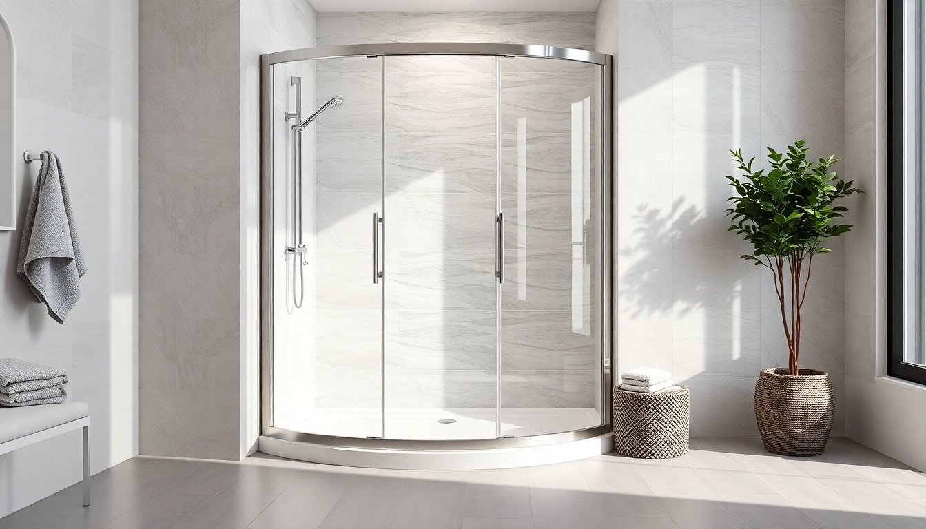 Duschkabine 80x80 in einem modernen Badezimmer mit eleganten Glasdetails und hellen Akzenten